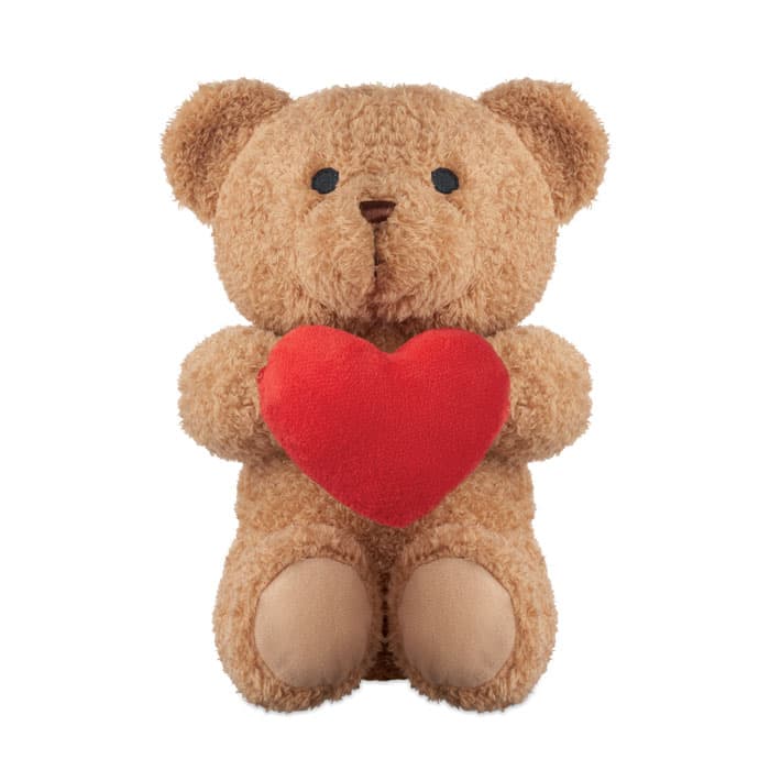 Urso de peluche com coração
